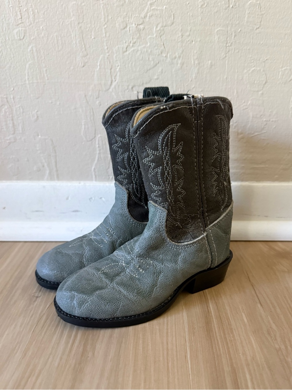 Roper Baby Western Leather Elephant Two Tone Cowboy Boots, Toddler Size 5.5